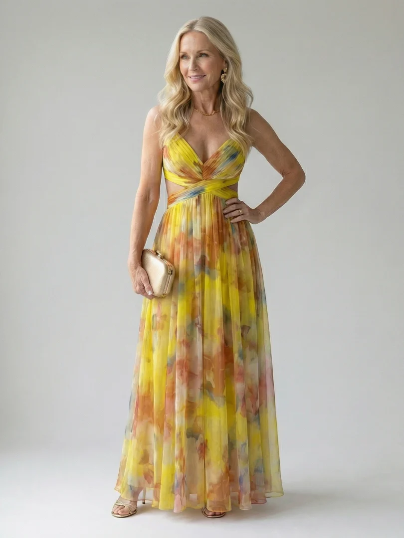 GISELA | VESTIDO CON ESTAMPADO FLORAL MULTICOLOR