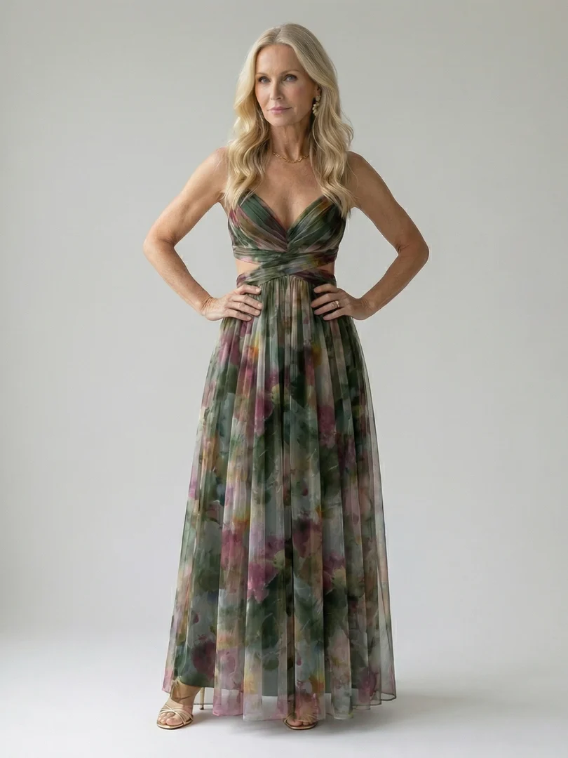 GISELA | VESTIDO CON ESTAMPADO FLORAL MULTICOLOR
