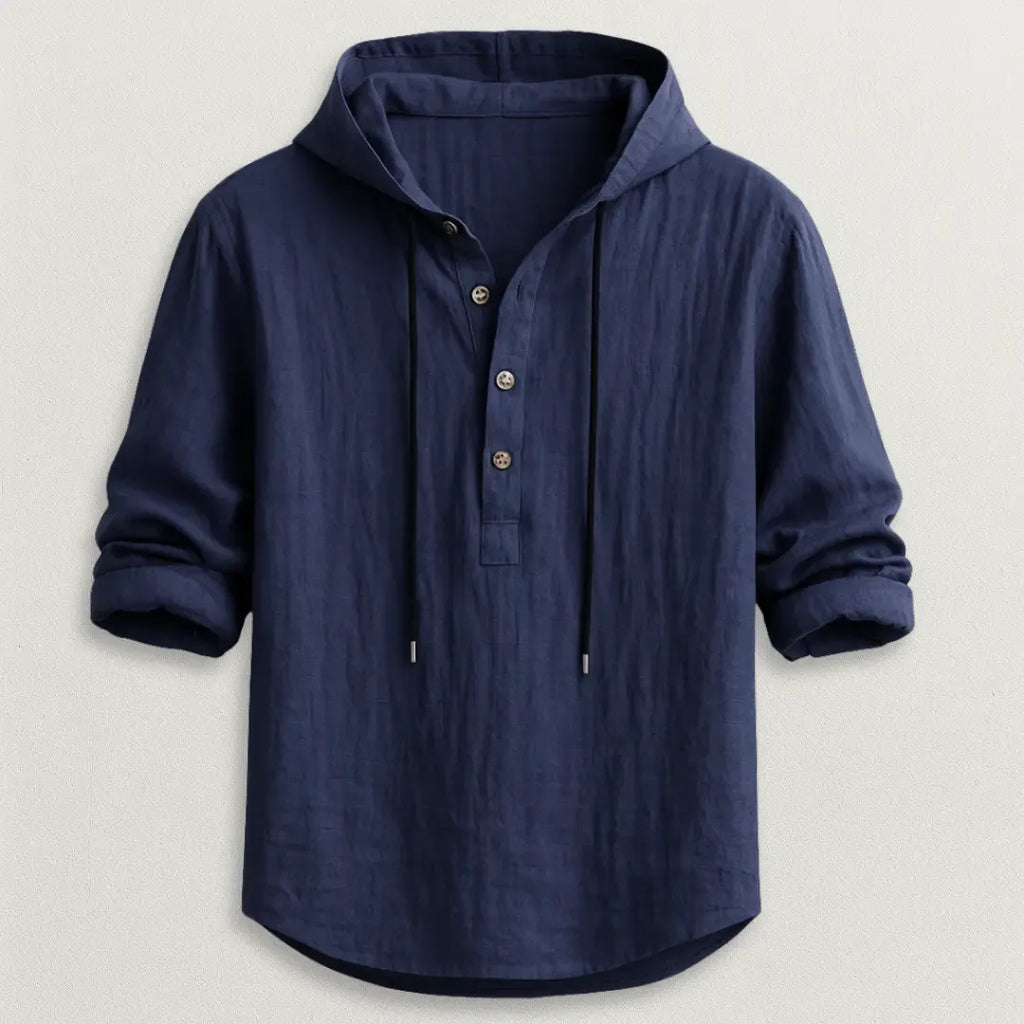 KOPA | SUDADERA DE LINO CON CAPUCHA