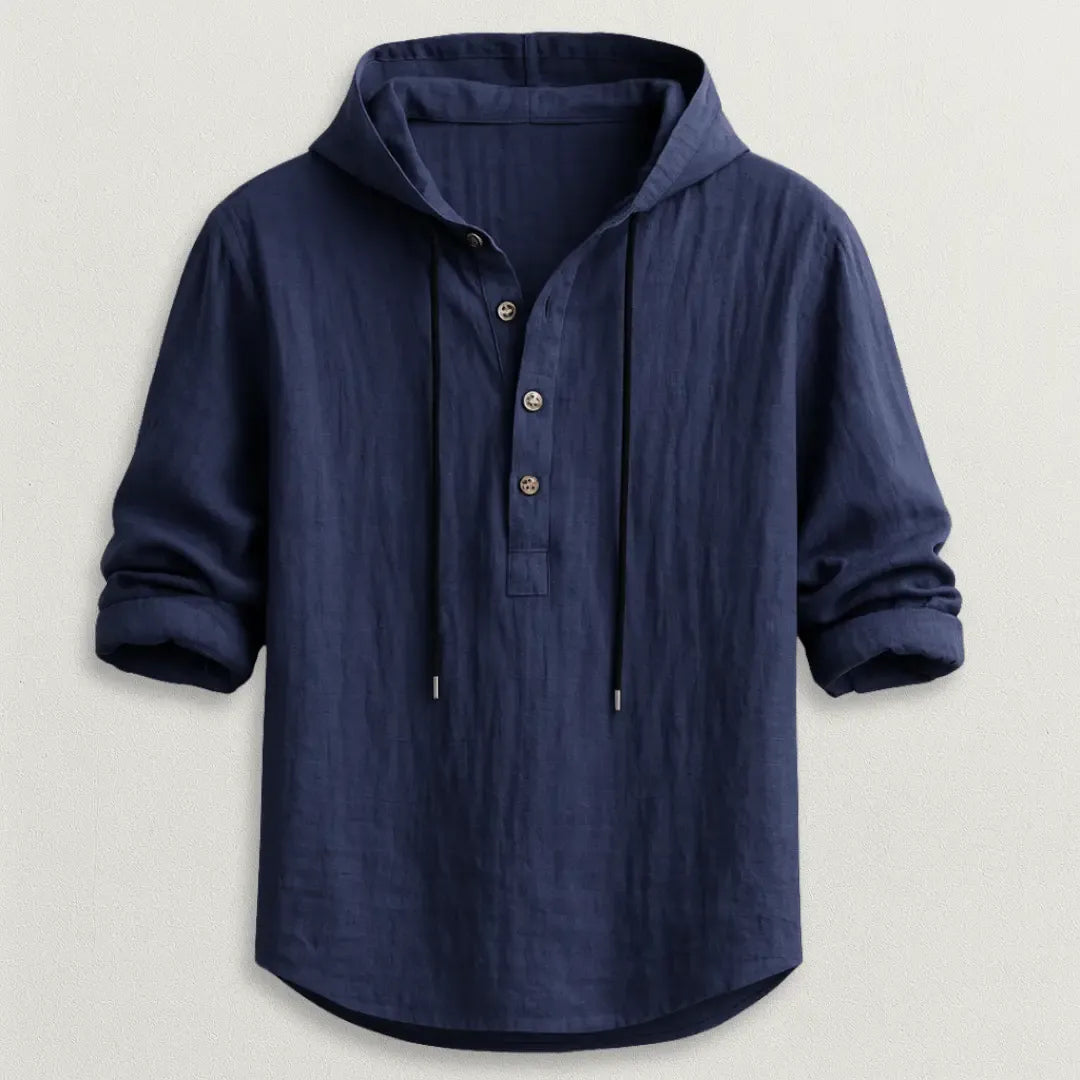 KOPA | SUDADERA DE LINO CON CAPUCHA