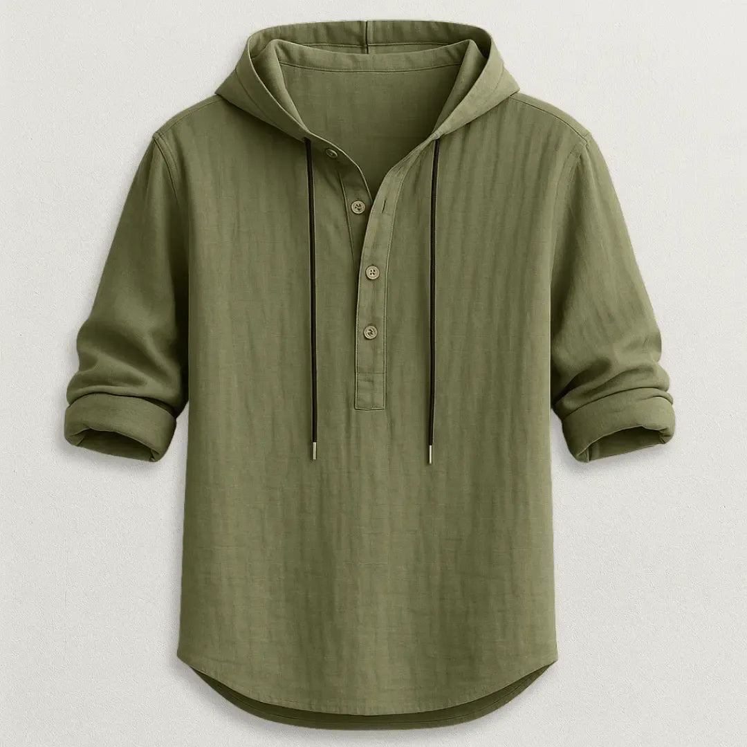 KOPA | SUDADERA DE LINO CON CAPUCHA