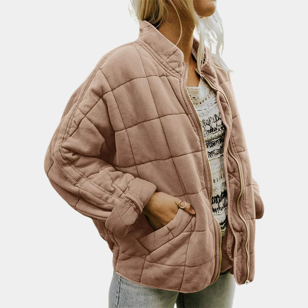 MATI | CHAQUETA ACOLCHADA DE MANGA LARGA CON ESTAMPADO CUADRADOS