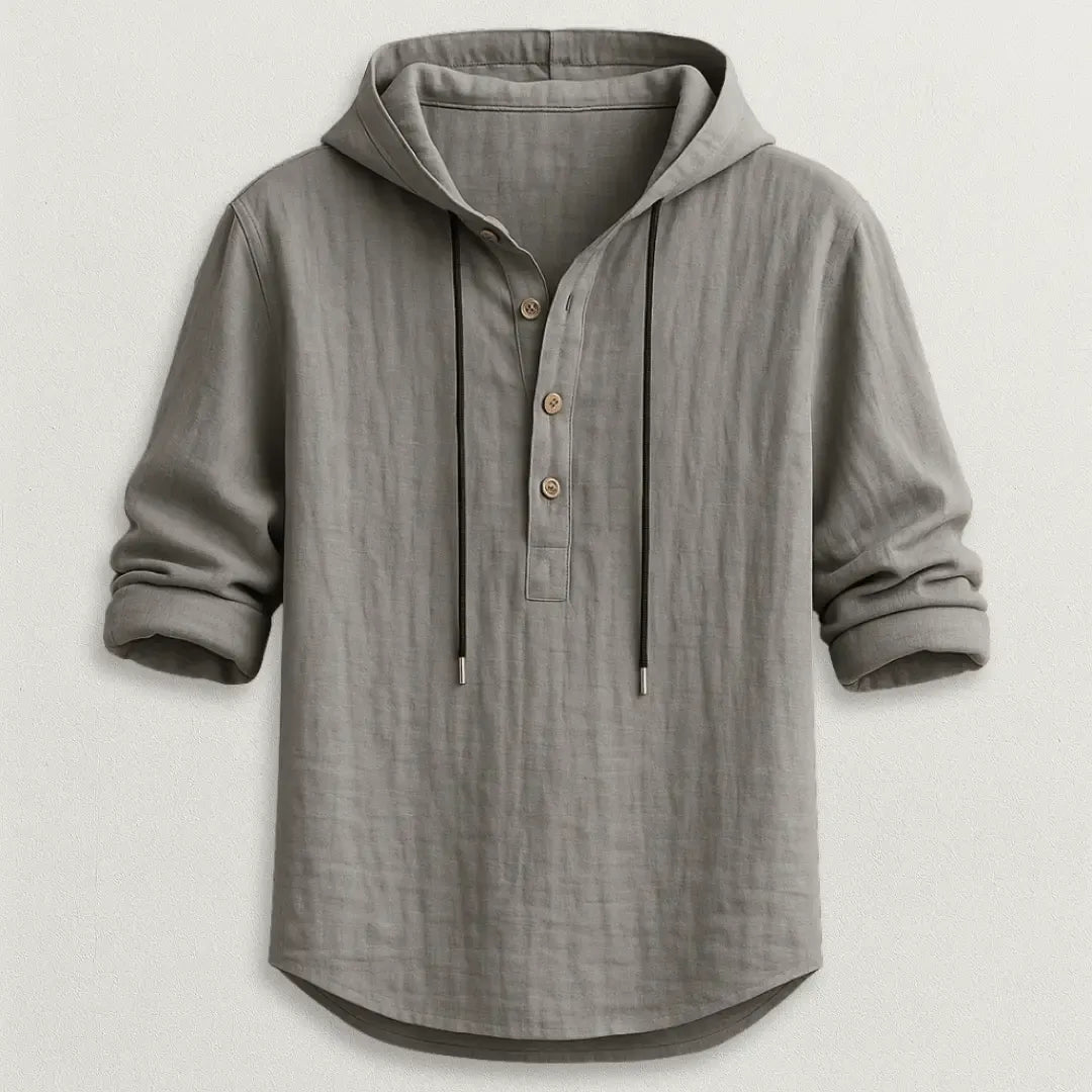 KOPA | SUDADERA DE LINO CON CAPUCHA