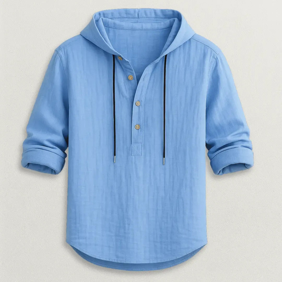 KOPA | SUDADERA DE LINO CON CAPUCHA