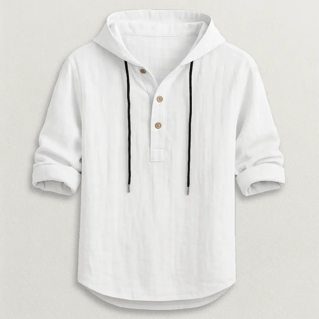 KOPA | SUDADERA DE LINO CON CAPUCHA