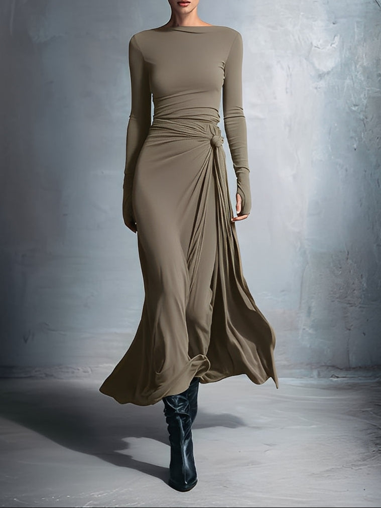 TINI | VESTIDO MAXI CON NUDO